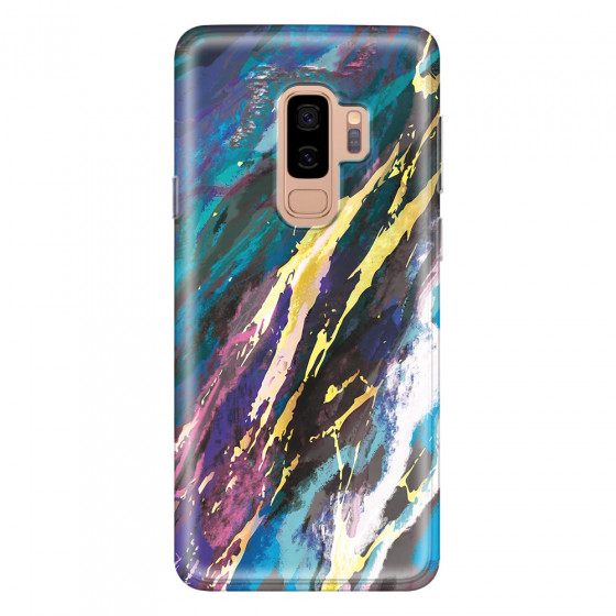 SAMSUNG - Galaxy S9 Plus - Soft Clear Case - Marble Bahama Blue