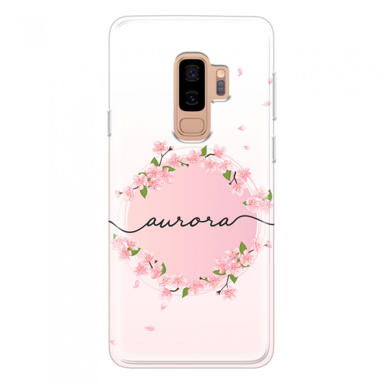 SAMSUNG - Galaxy S9 Plus - Soft Clear Case - Sakura Handwritten Circle