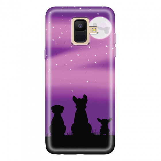 SAMSUNG - Galaxy A6 - Soft Clear Case - Dog's Desire Violet Sky