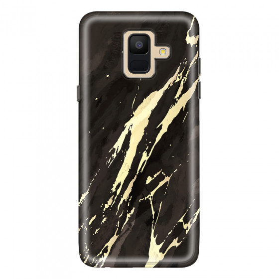 SAMSUNG - Galaxy A6 - Soft Clear Case - Marble Ivory Black