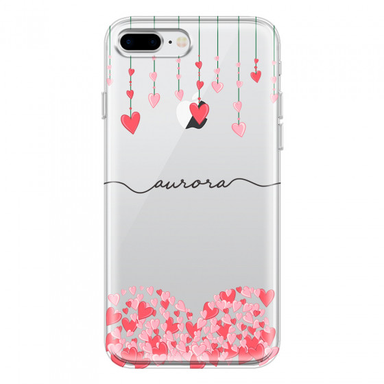 APPLE - iPhone 8 Plus - Soft Clear Case - Love Hearts Strings