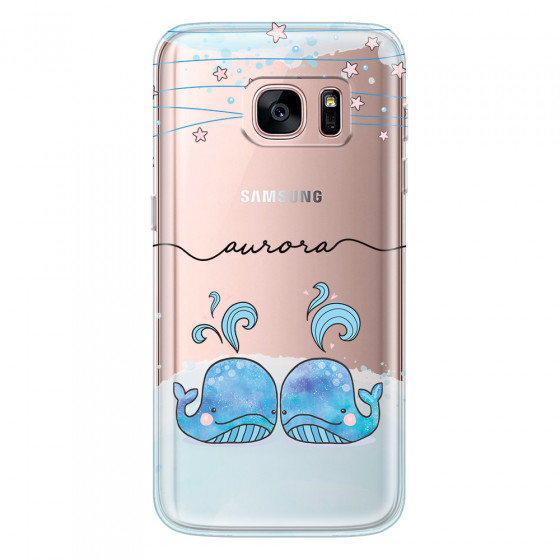 SAMSUNG - Galaxy S7 - Soft Clear Case - Little Whales
