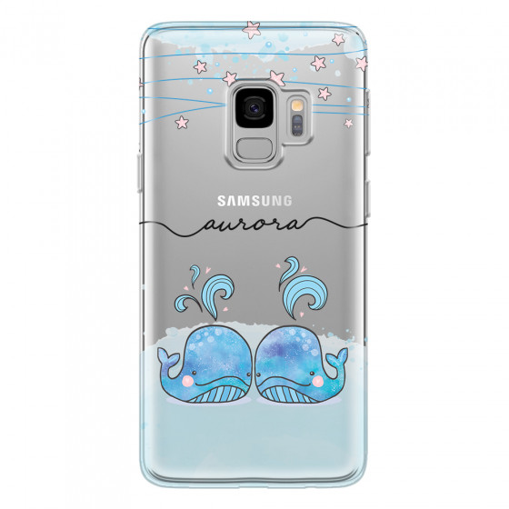 SAMSUNG - Galaxy S9 - Soft Clear Case - Little Whales