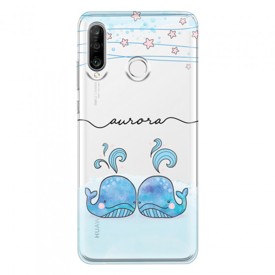 HUAWEI - P30 Lite - Soft Clear Case - Little Whales