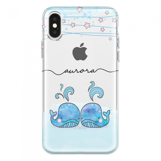 APPLE - iPhone X - Soft Clear Case - Little Whales