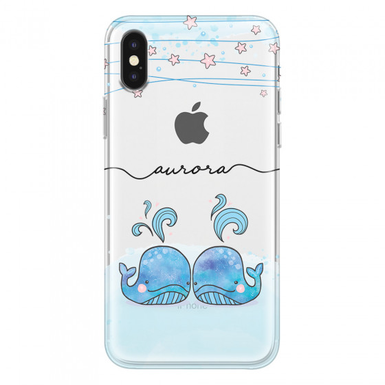 APPLE - iPhone XS Max - Soft Clear Case - Little Whales