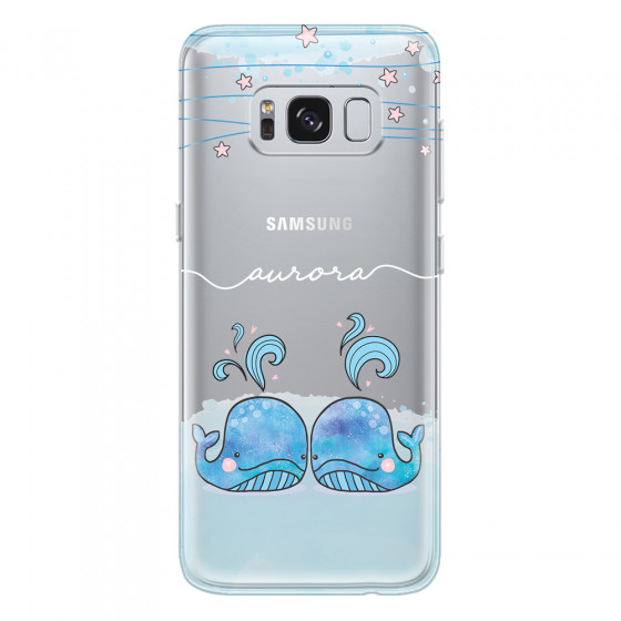 SAMSUNG - Galaxy S8 Plus - Soft Clear Case - Little Whales White