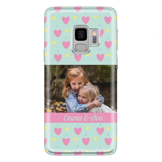 SAMSUNG - Galaxy S9 - Soft Clear Case - Heart Shaped Photo