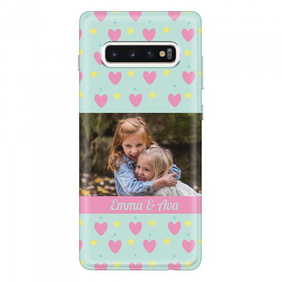 SAMSUNG - Galaxy S10 Plus - Soft Clear Case - Heart Shaped Photo
