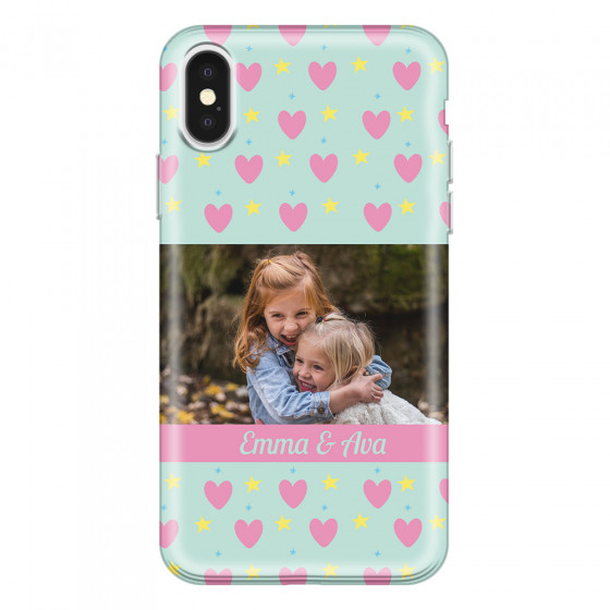 APPLE - iPhone X - Soft Clear Case - Heart Shaped Photo