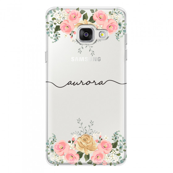 SAMSUNG - Galaxy A5 2017 - Soft Clear Case - Dark Gold Floral Handwritten