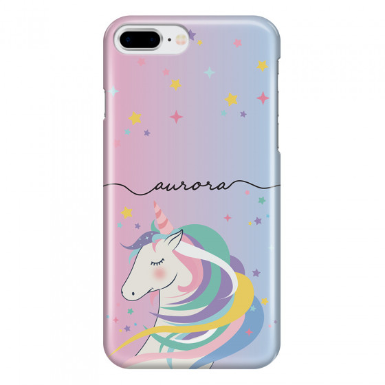 APPLE - iPhone 8 Plus - 3D Snap Case - Pink Unicorn Handwritten