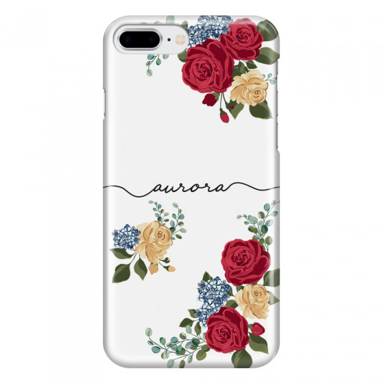 APPLE - iPhone 8 Plus - 3D Snap Case - Red Floral Handwritten