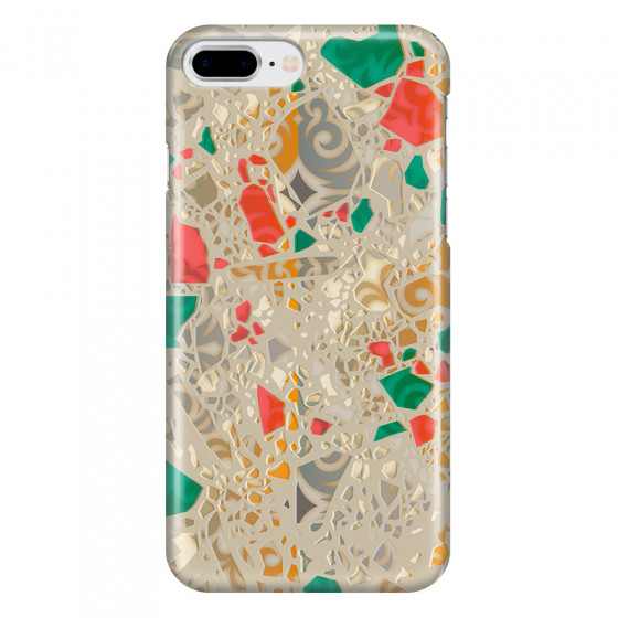 APPLE - iPhone 8 Plus - 3D Snap Case - Terrazzo Design Gold