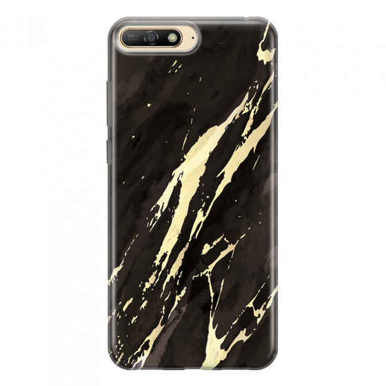 HUAWEI - Y6 2018 - Soft Clear Case - Marble Ivory Black