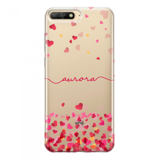 HUAWEI - Y6 2018 - Soft Clear Case - Scattered Hearts