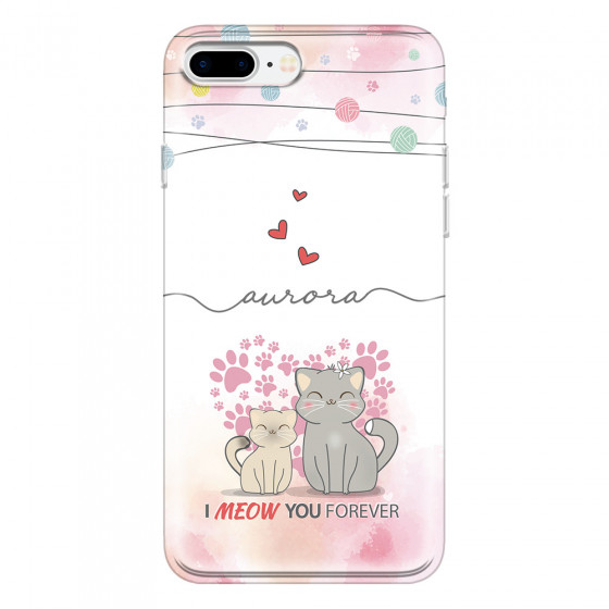 APPLE - iPhone 7 Plus - Soft Clear Case - I Meow You Forever