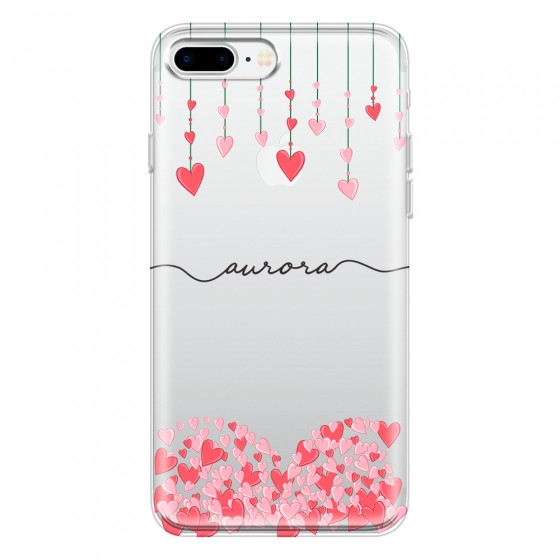 APPLE - iPhone 7 Plus - Soft Clear Case - Love Hearts Strings