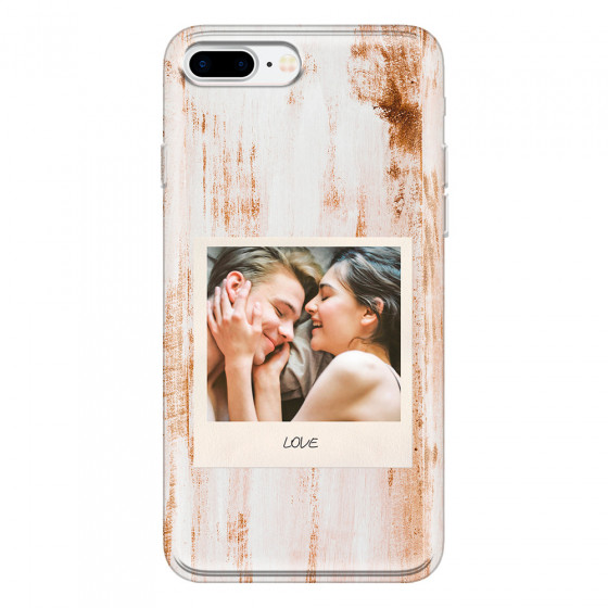 APPLE - iPhone 7 Plus - Soft Clear Case - Wooden Polaroid