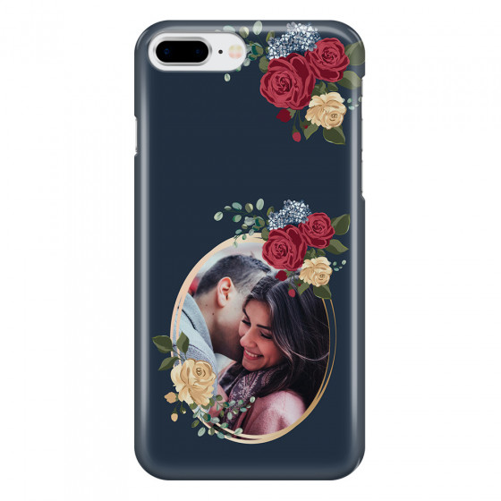 APPLE - iPhone 7 Plus - 3D Snap Case - Blue Floral Mirror Photo