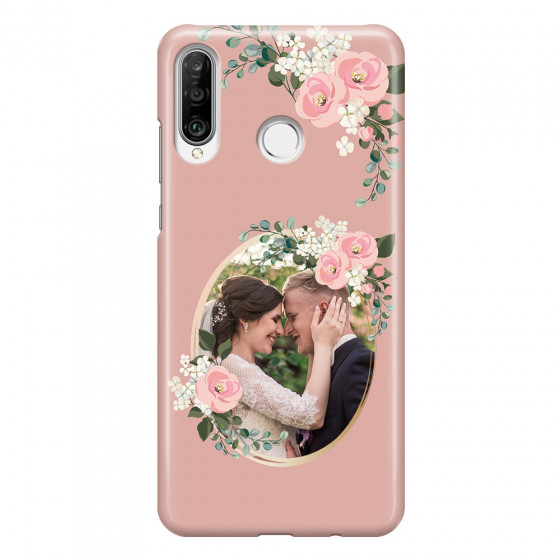 HUAWEI - P30 Lite - 3D Snap Case - Pink Floral Mirror Photo