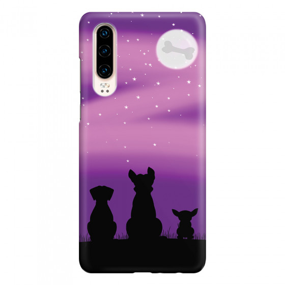HUAWEI - P30 - 3D Snap Case - Dog's Desire Violet Sky
