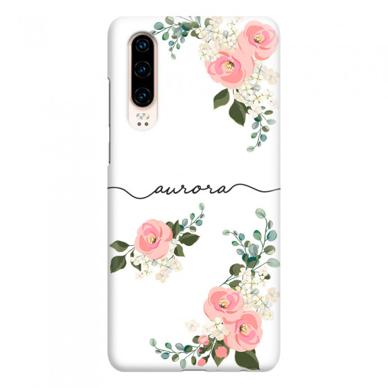HUAWEI - P30 - 3D Snap Case - Pink Floral Handwritten