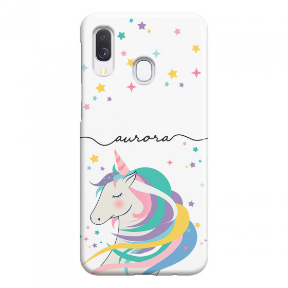 SAMSUNG - Galaxy A40 - 3D Snap Case - Clear Unicorn Handwritten