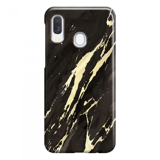 SAMSUNG - Galaxy A40 - 3D Snap Case - Marble Ivory Black