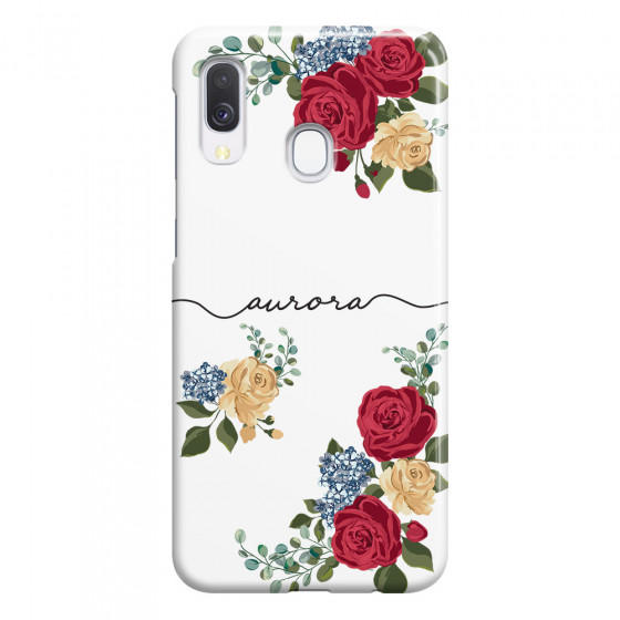 SAMSUNG - Galaxy A40 - 3D Snap Case - Red Floral Handwritten