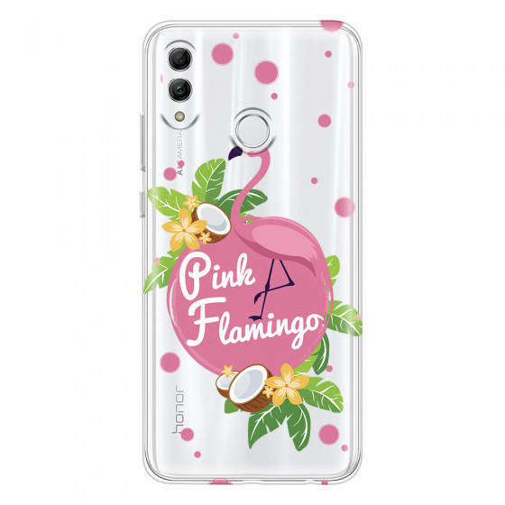 HONOR - Honor 10 Lite - Soft Clear Case - Pink Flamingo