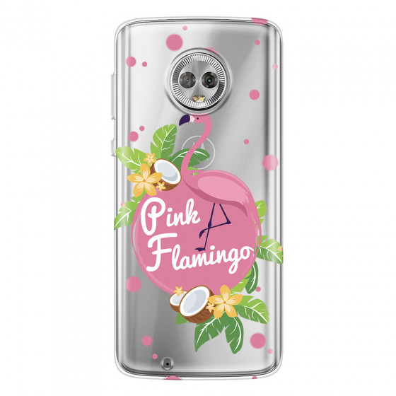 MOTOROLA by LENOVO - Moto G6 - Soft Clear Case - Pink Flamingo