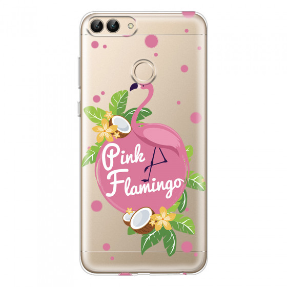 HUAWEI - P Smart 2018 - Soft Clear Case - Pink Flamingo