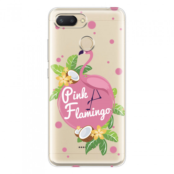 XIAOMI - Redmi 6 - Soft Clear Case - Pink Flamingo