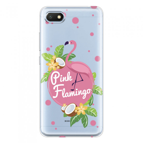 XIAOMI - Redmi 6A - Soft Clear Case - Pink Flamingo