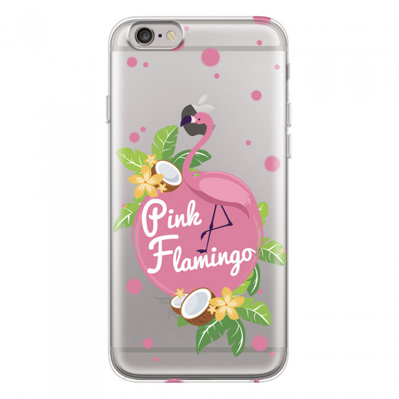 APPLE - iPhone 6S - Soft Clear Case - Pink Flamingo