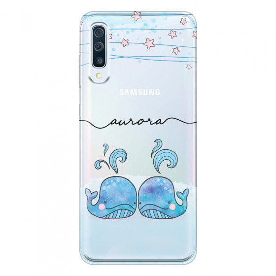 SAMSUNG - Galaxy A50 - Soft Clear Case - Little Whales