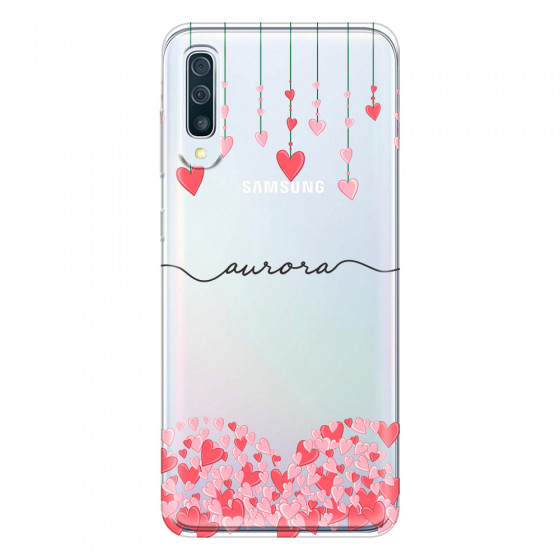 SAMSUNG - Galaxy A50 - Soft Clear Case - Love Hearts Strings