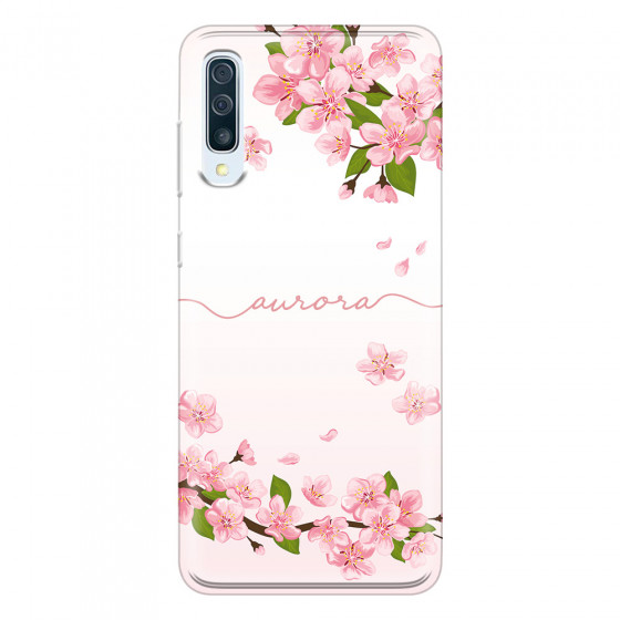 SAMSUNG - Galaxy A50 - Soft Clear Case - Sakura Handwritten