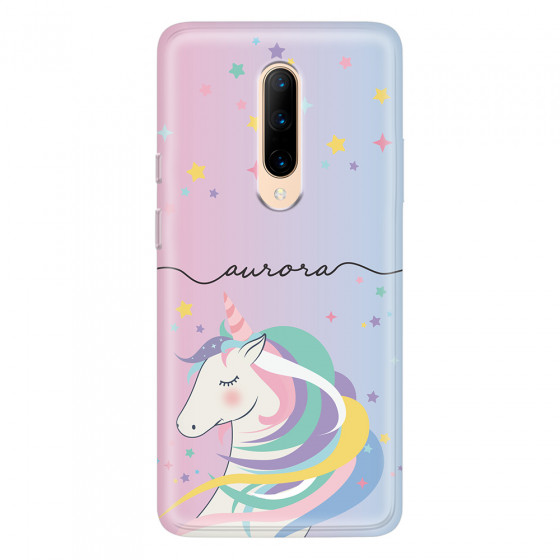 ONEPLUS - OnePlus 7 Pro - Soft Clear Case - Pink Unicorn Handwritten