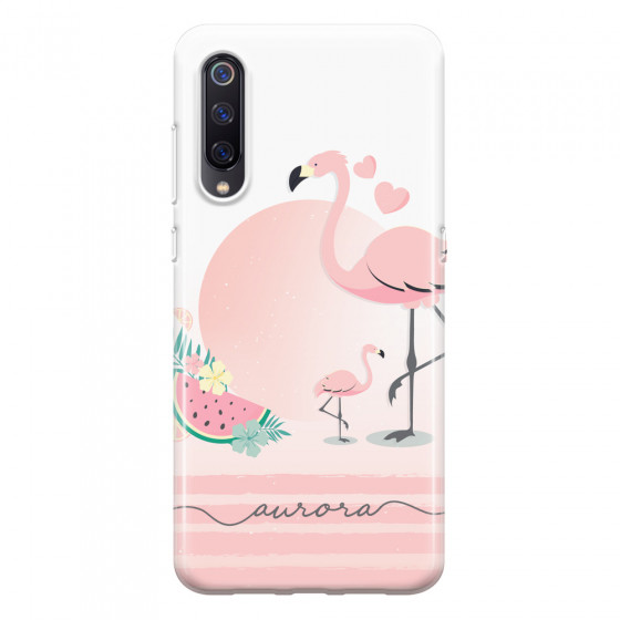 XIAOMI - Xiaomi Mi 9 - Soft Clear Case - Flamingo Vibes Handwritten