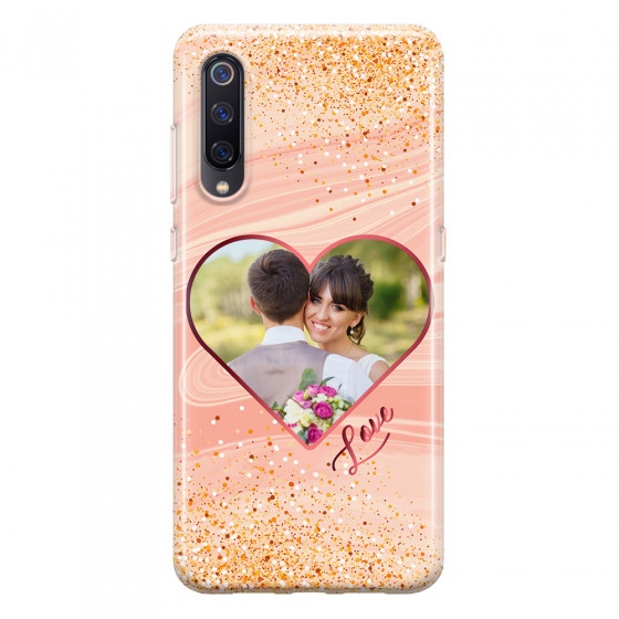 XIAOMI - Xiaomi Mi 9 - Soft Clear Case - Glitter Love Heart Photo