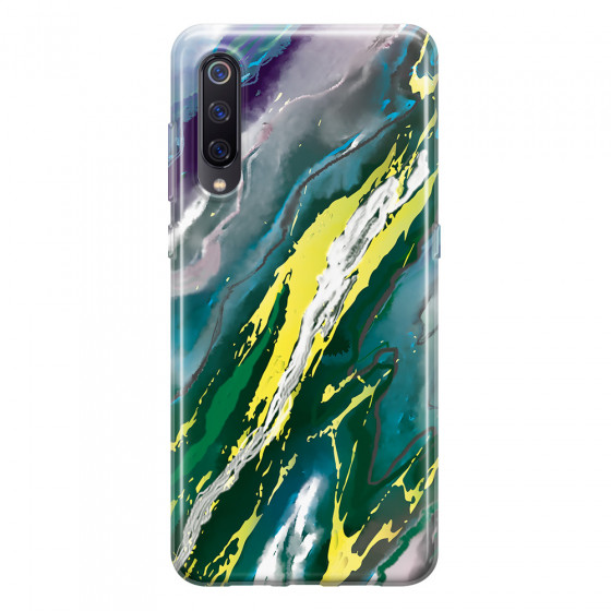 XIAOMI - Xiaomi Mi 9 - Soft Clear Case - Marble Rainforest Green
