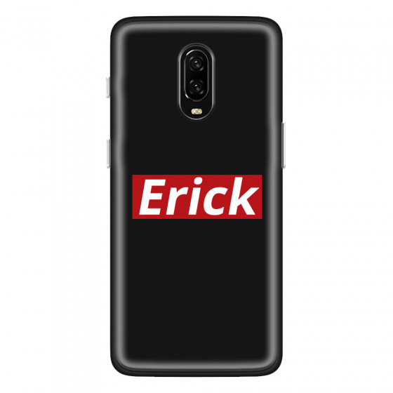 ONEPLUS - OnePlus 6T - Soft Clear Case - Black & Red