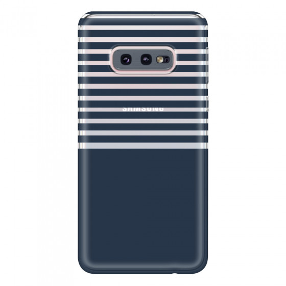 SAMSUNG - Galaxy S10e - Soft Clear Case - Life in Blue Stripes