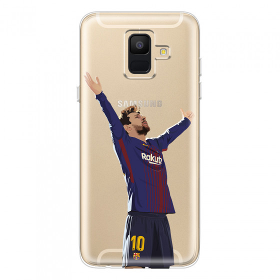 SAMSUNG - Galaxy A6 - Soft Clear Case - For Barcelona Fans