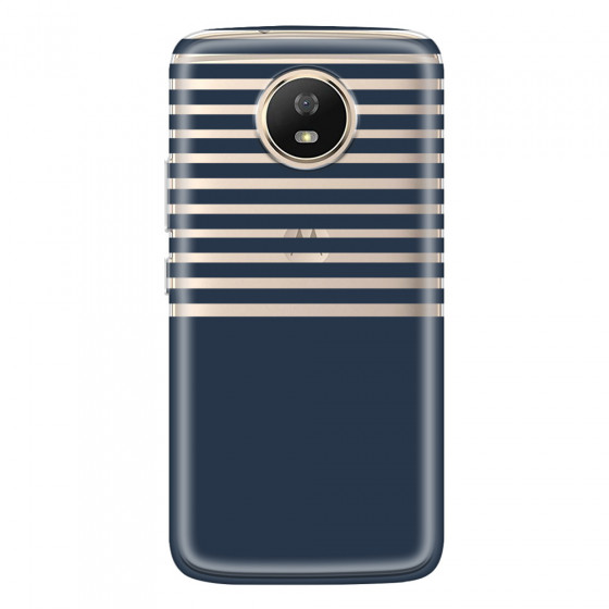 MOTOROLA by LENOVO - Moto G5s - Soft Clear Case - Life in Blue Stripes