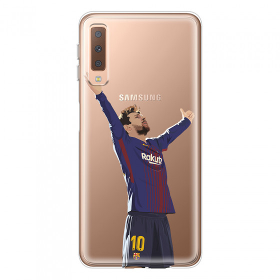 SAMSUNG - Galaxy A7 2018 - Soft Clear Case - For Barcelona Fans