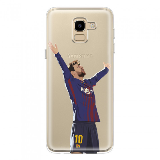 SAMSUNG - Galaxy J6 - Soft Clear Case - For Barcelona Fans