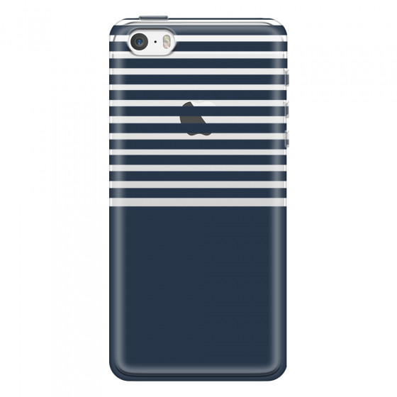 APPLE - iPhone 5S - Soft Clear Case - Life in Blue Stripes